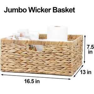 Jumbo Wicker Storage Basket - Natural Seagrass